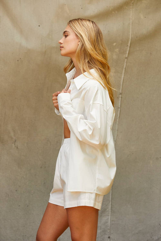 Renata Button up & Boxer Shorts Three Piece Set